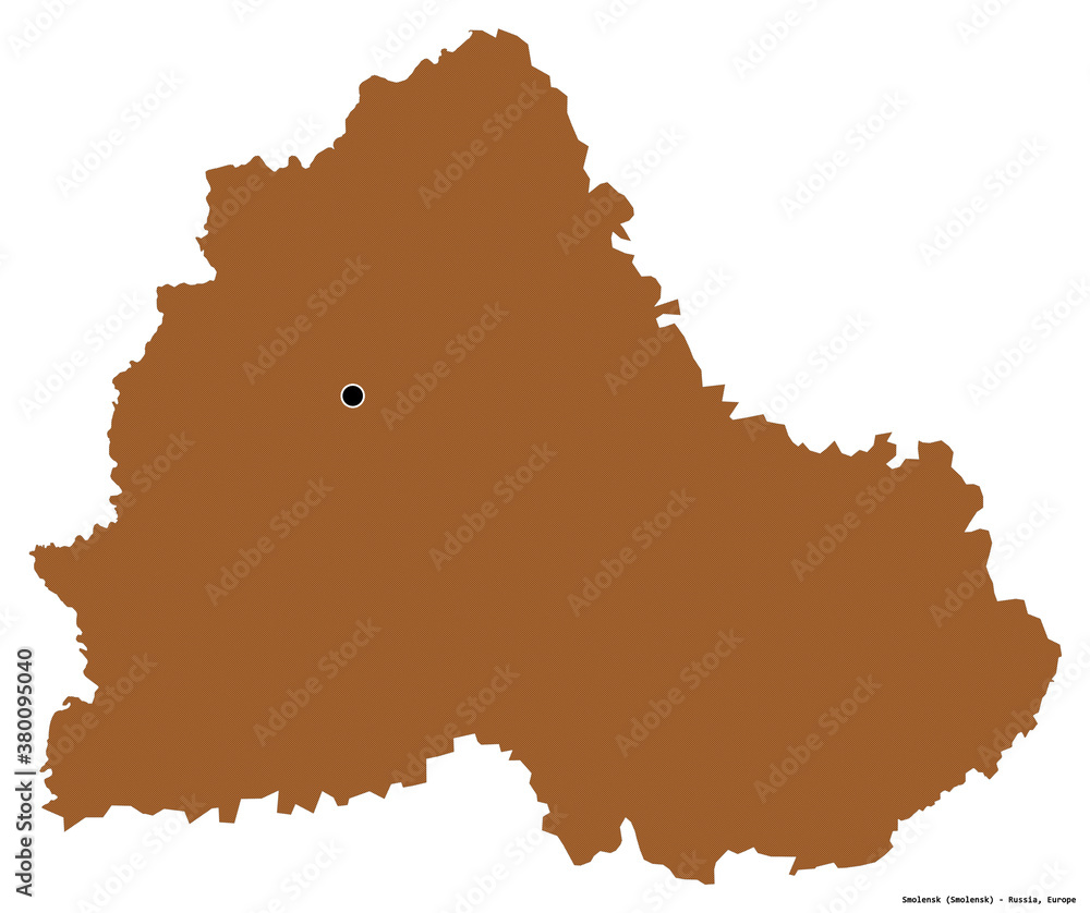 Smolensk, region of Russia, on white. Pattern