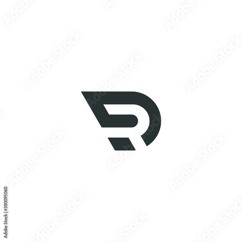 D logo initial DR letter D vector technology icon illustrations