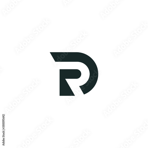 D logo initial DR letter D vector technology icon illustrations