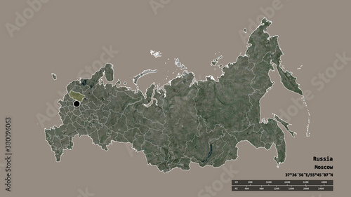 Location of Tver', region of Russia,. Satellite photo