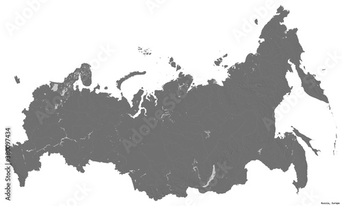 Russia on white. Bilevel