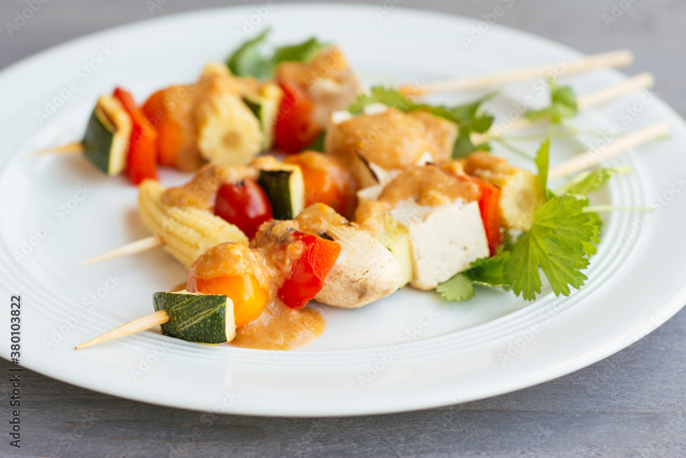Grilled Veggies with Thai Peanut Sauce Grilled Veggies with Thai Peanut Sauce