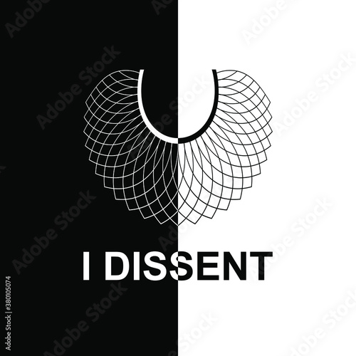 Dissent concept background, banner, poster, sticker, t-shirt design