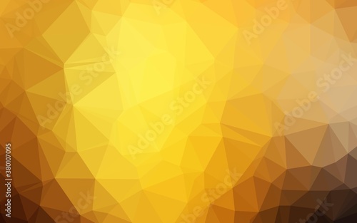 Dark Yellow, Orange vector blurry triangle pattern. Glitter abstract illustration with an elegant design. Brand new design for your business.
