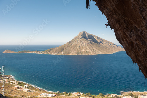 Rock climbing in Kalymnos, Grecee photo