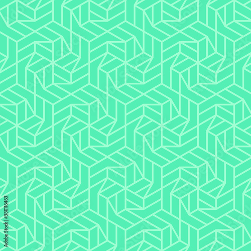  Hexagonal art deco pattern background.