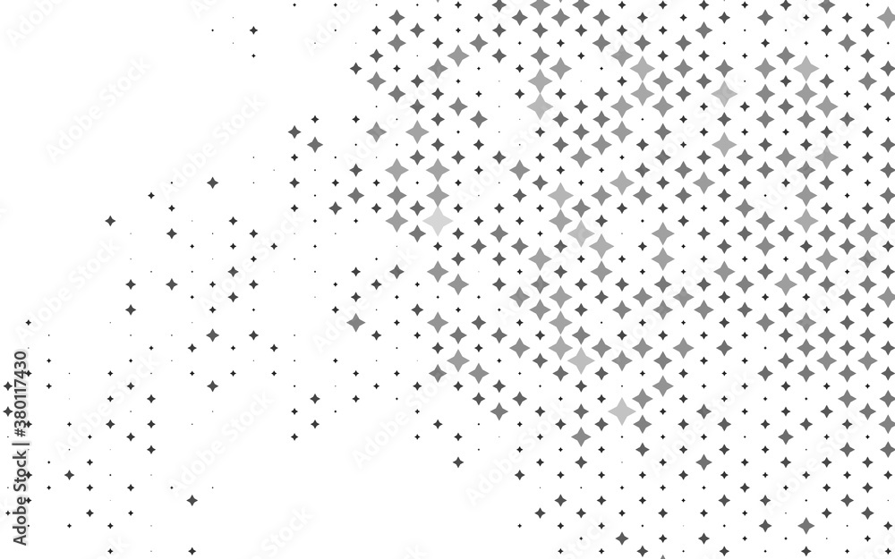 Light Silver, Gray vector layout with bright stars. Shining colored illustration with stars. The pattern can be used for new year ad, booklets.