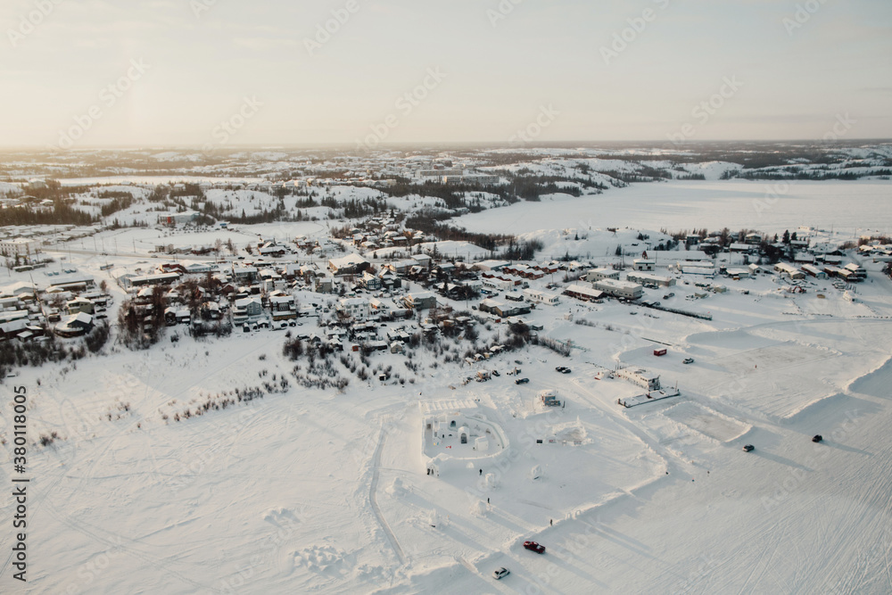 Yellowknife and Great Slave Lake Cityscape Yellowknife and Great Slave Lake Cityscape
