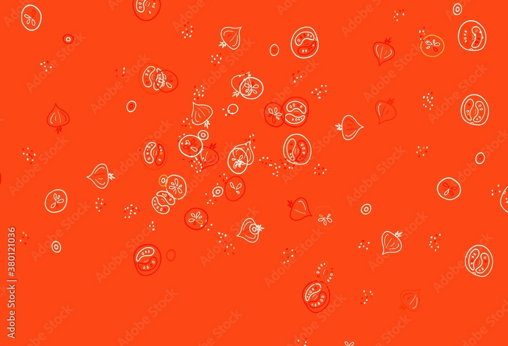 Light Red, Yellow vector texture with delicious snacks. Light Red, Yellow vector texture with delicious snacks.