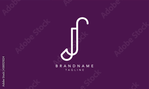 Alphabet letters Initials Monogram logo JS, SJ, J and S