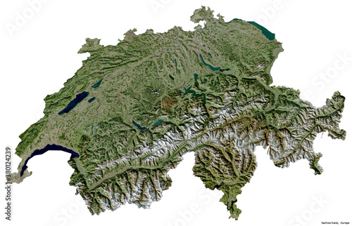 Obraz na płótnie Switzerland on white. Satellite w salonie