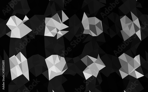 Light Silver, Gray vector blurry triangle texture. A completely new color illustration in a vague style. The best triangular design for your business.