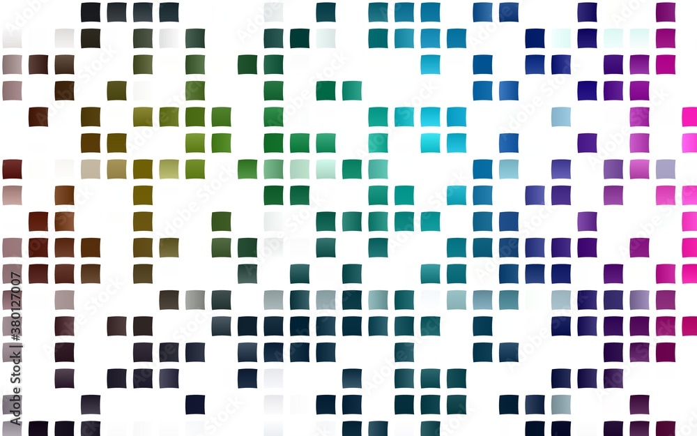 Fototapeta premium Light Multicolor, Rainbow vector background with rectangles. Glitter abstract illustration with rectangular shapes. Best design for your ad, poster, banner.