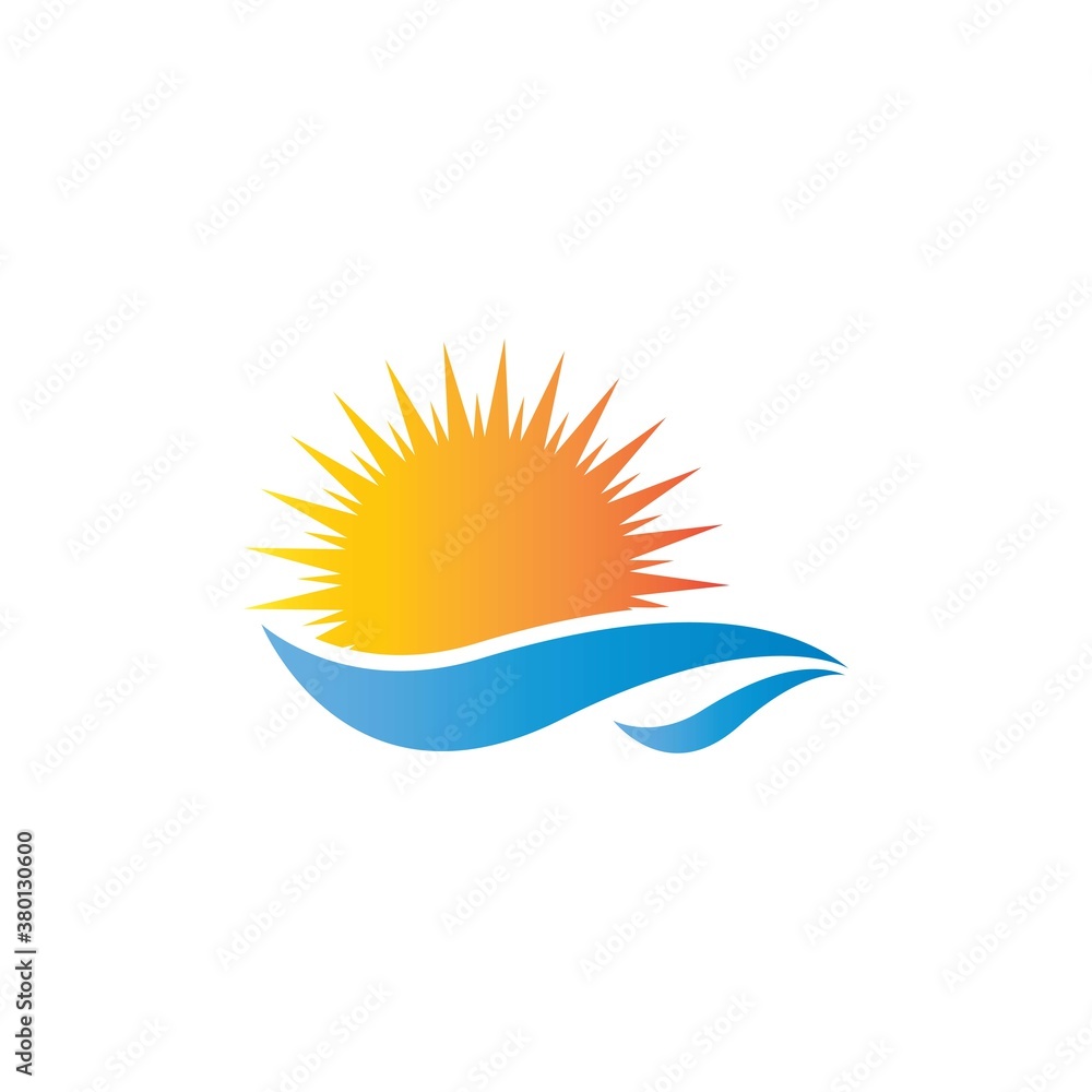 Sunrise logo template vector