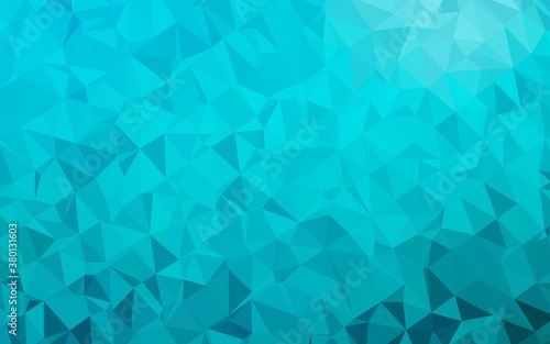 Light BLUE vector low poly layout. Modern geometrical abstract illustration with gradient. Triangular pattern for your business design.