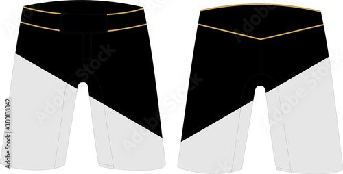 MMA Shorts Mock ups illustrations vectors