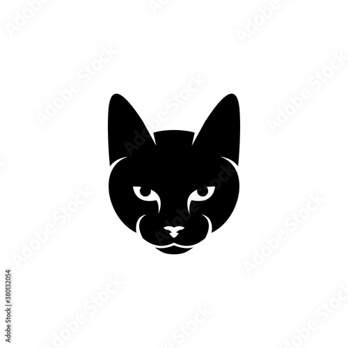 Illustration vector graphic template of cat head silhouette logo
