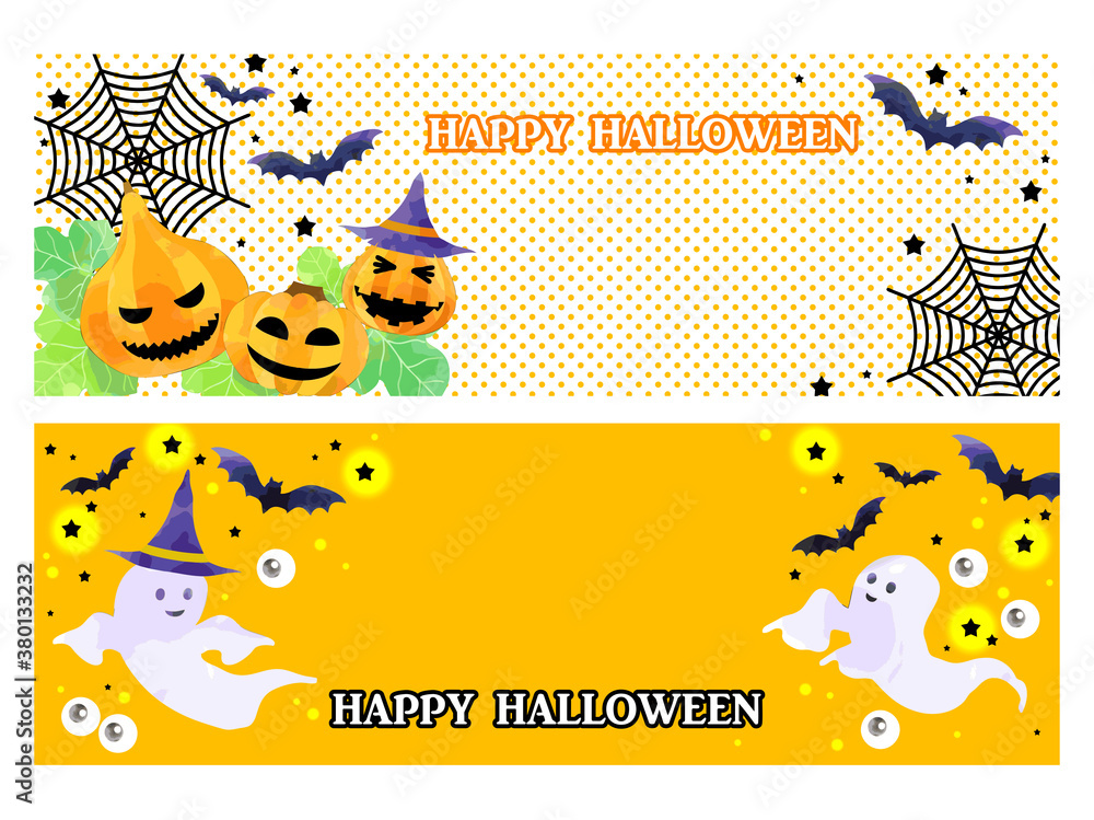 かわいいハロウィンのイラスト素材のセット かわいいハロウィンのイラスト素材のセット