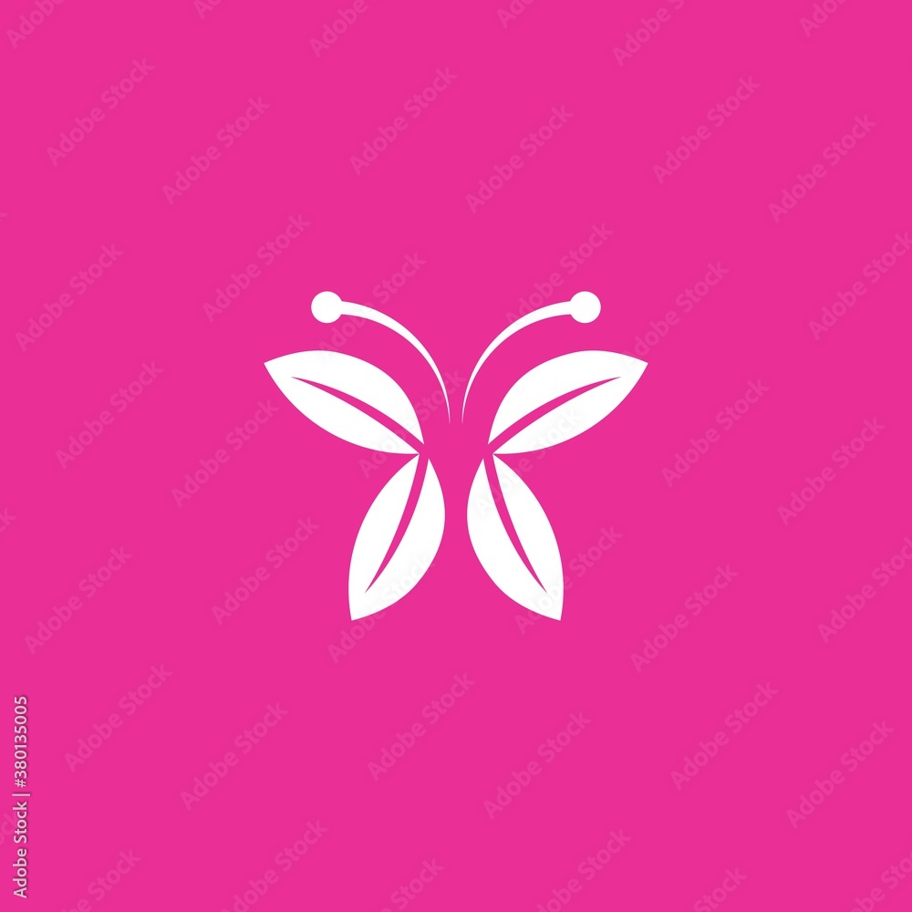 Leaves butterfly logo template Leaves butterfly logo template