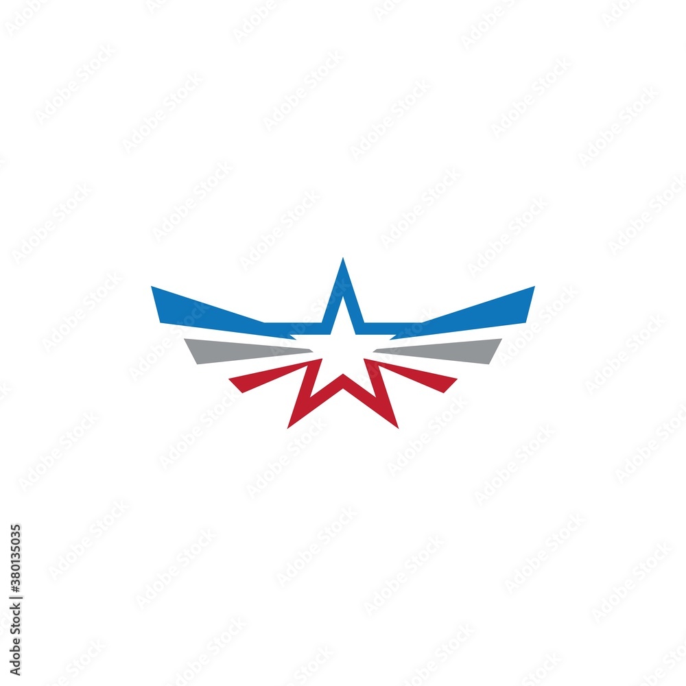 Obraz premium Star wing logo vector