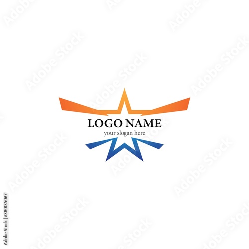 Star wing  logo vector