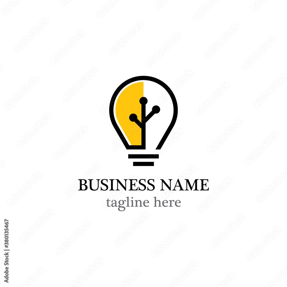 Lamp logo vector icon Lamp logo vector icon