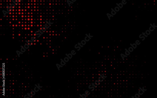 Dark Red vector pattern with spheres. Abstract illustration with colored bubbles in nature style. Design for business adverts.