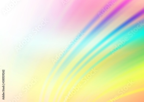 Light Multicolor, Rainbow vector abstract background. Glitter abstract illustration with an elegant design. The template can be used for your brand book.