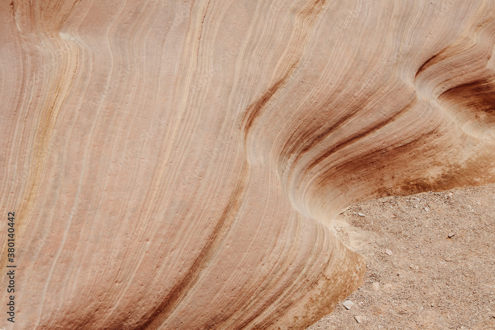 Detail of slot canyon narrows and sculpted sandstone rock Detail of slot canyon narrows and sculpted sandstone rock
