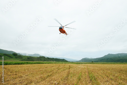 Russian-built MI-8 helicopter, a flying workhorse of the Russian Far East photo