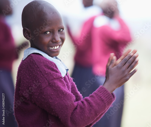 Maasai school children in classroom. Kenya, Africa. photo