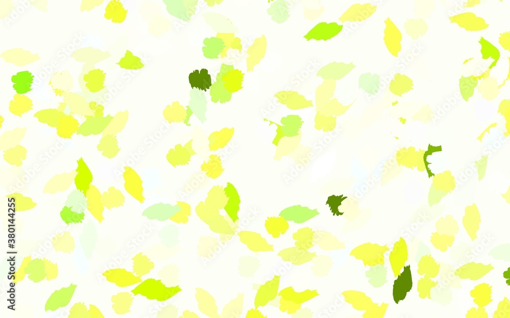Light Green, Yellow vector texture with abstract forms.