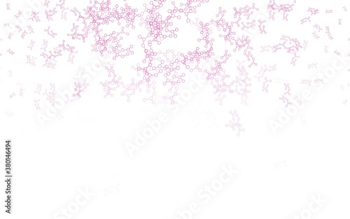 Light Pink vector background with forms of artificial intelligence.