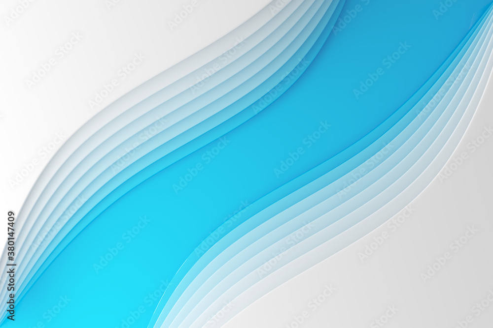 3d illustration of a stereo strip of different colors. Geometric stripes similar to waves. Abstract white and blue neon glowing crossing lines pattern 3d illustration of a stereo strip of different colors. Geometric stripes similar to waves. Abstract white and blue neon glowing crossing lines pattern