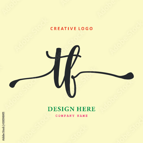 pharmacy logo letter TF is simple, easy to understand and authoritative