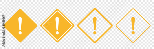 warning sign icon set vector