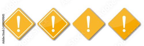 warning sign icon set vector