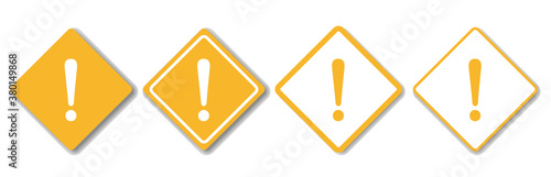 warning sign icon set vector