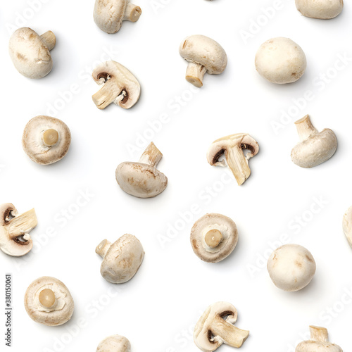 Seamless pattern with champignon. Abstract champignon background