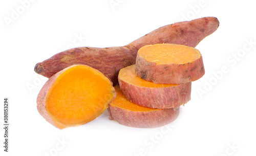 sweet potato isolated on the white background