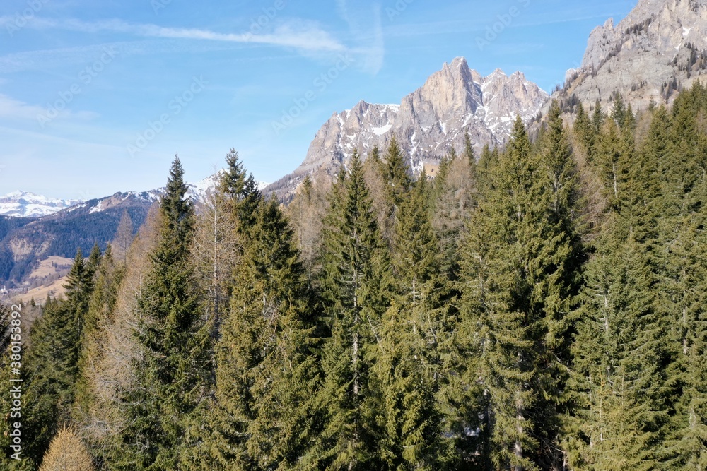 aerial snow covered mountain peaks in alps at winter aerial snow covered mountain peaks in alps at winter