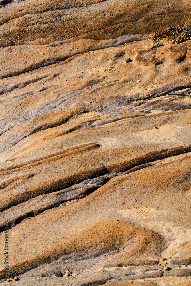 Abstract Designs Formed in The Sculpted Sandstone Shores of Sand Hill Cove, Point Lobos SNR, Big Sur, California, USA Abstract Designs Formed in The Sculpted Sandstone Shores of Sand Hill Cove, Point Lobos SNR, Big Sur, California, USA