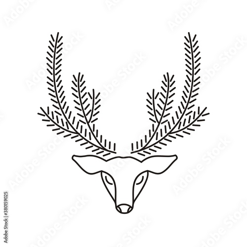 Deer with spruce antlers