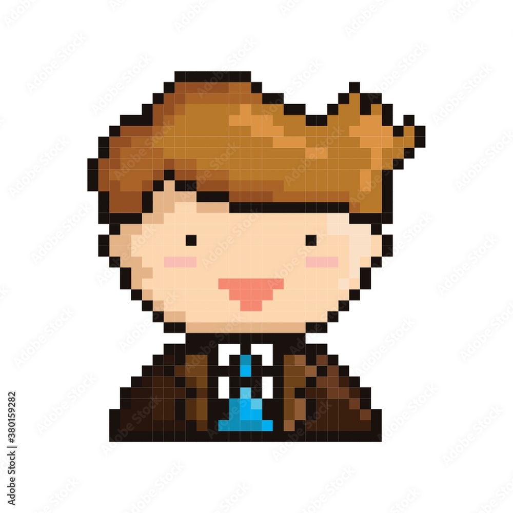 Pixel art businessman Pixel art businessman