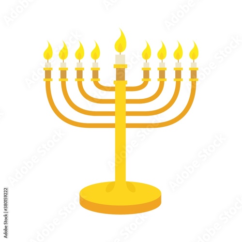 Traditional candle holder on white background