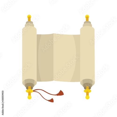 Empty torah scroll