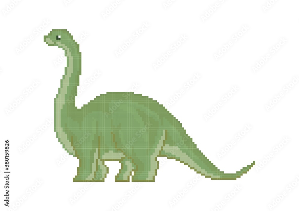pixel brontosaurus pixel brontosaurus