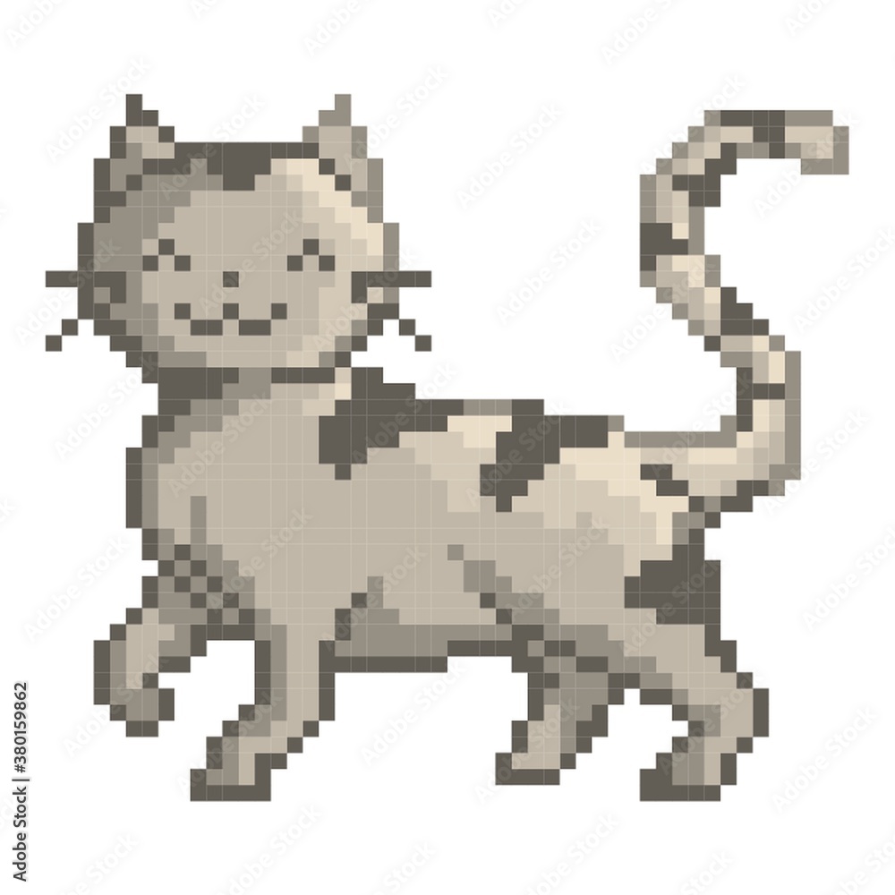 Fototapeta premium pixel cat