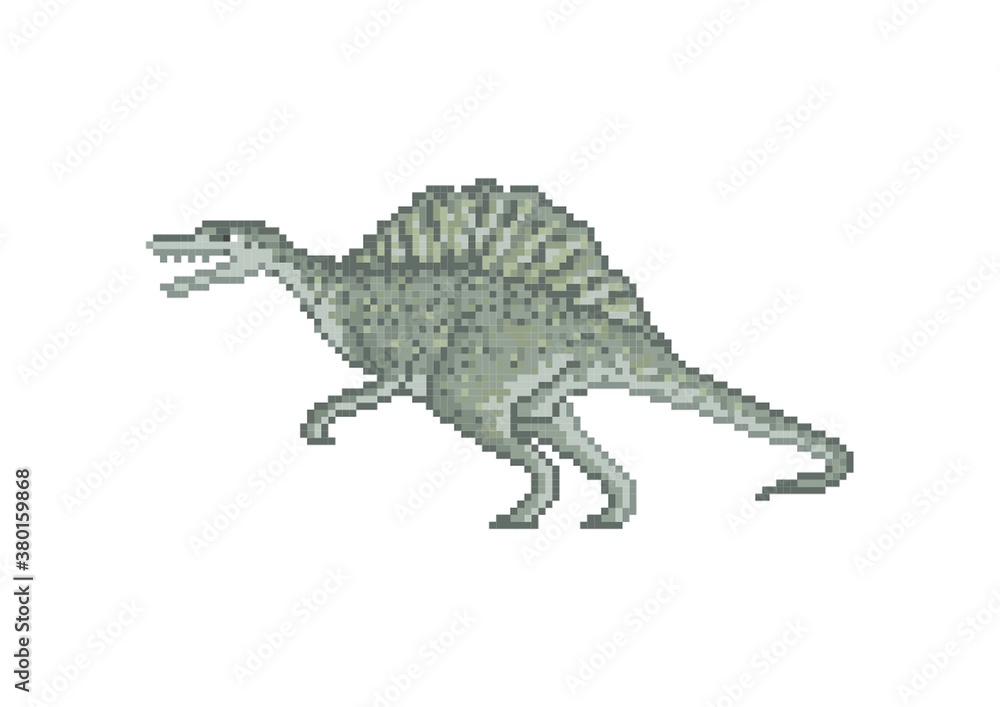 Fototapeta premium pixel spinosaurus