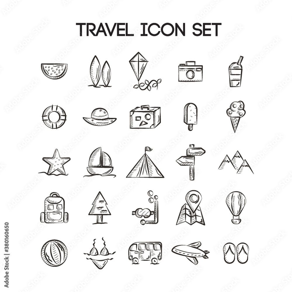 Fototapeta premium set of travel icons